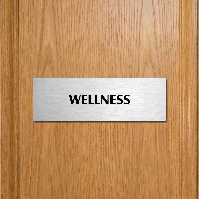 Wellness, 240x79mm, zlatá popiska s okrasným rámečkem  